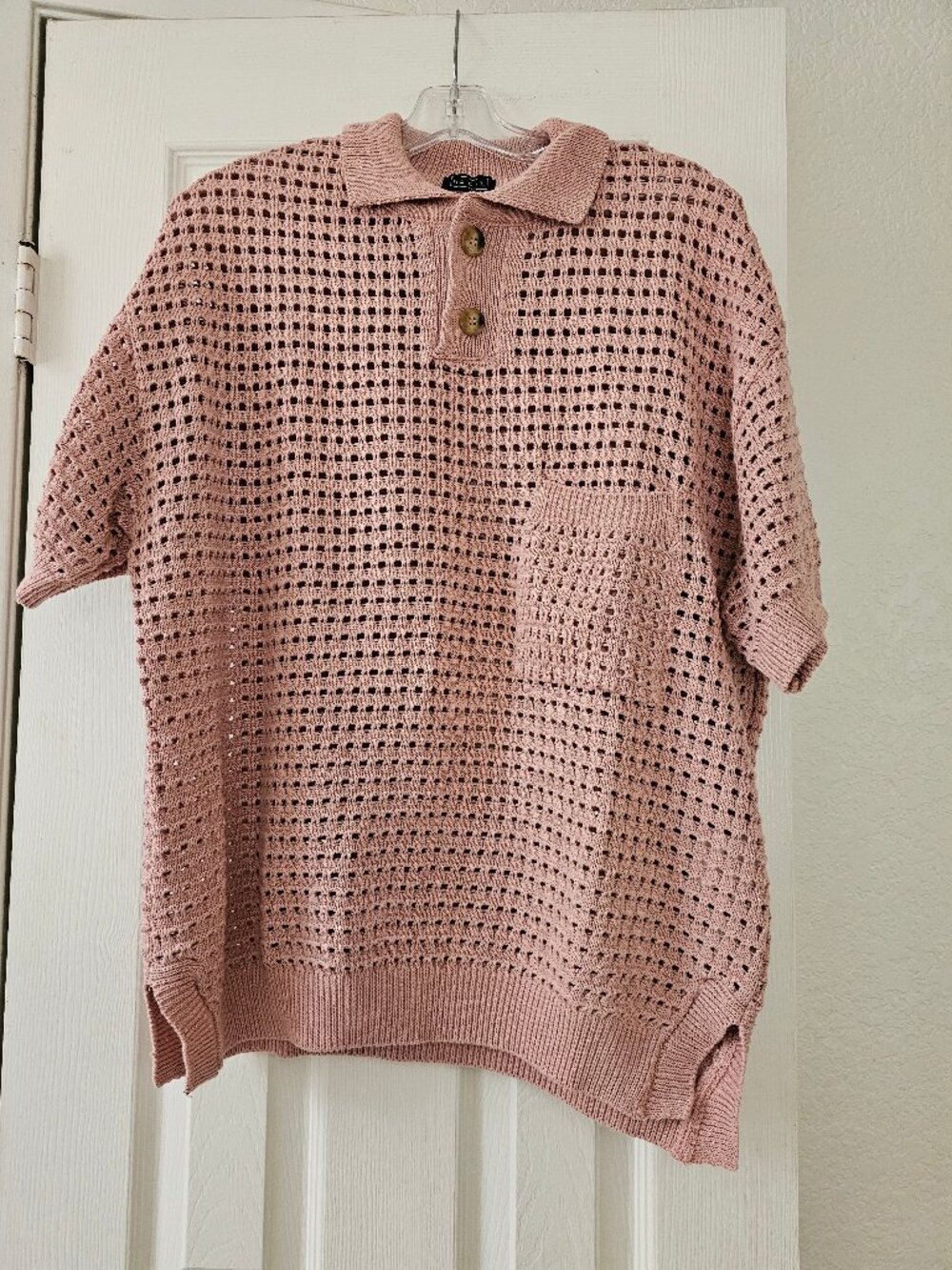 Haight Joana Open Weave Polo